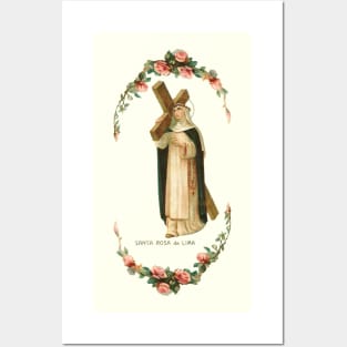 Saint Rose of Lima Holy Card Posters and Art